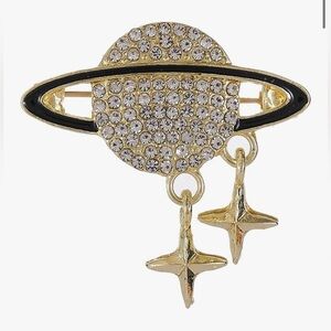 Adorable Nordstrom Gold plate Crystal Space Brooch